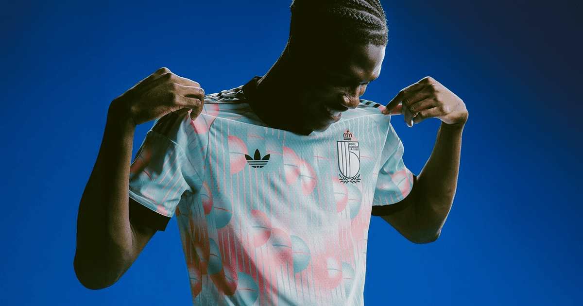 Camisa reserva da Bélgica na Copa 2026, homenagem ao pintor René Magritte