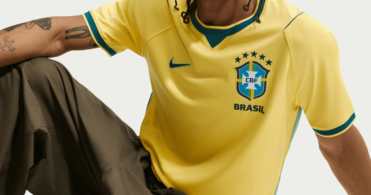 Camisa titular do Brasil na Copa 2026, amarelo-canário tom histórico referência à camisa de 1970