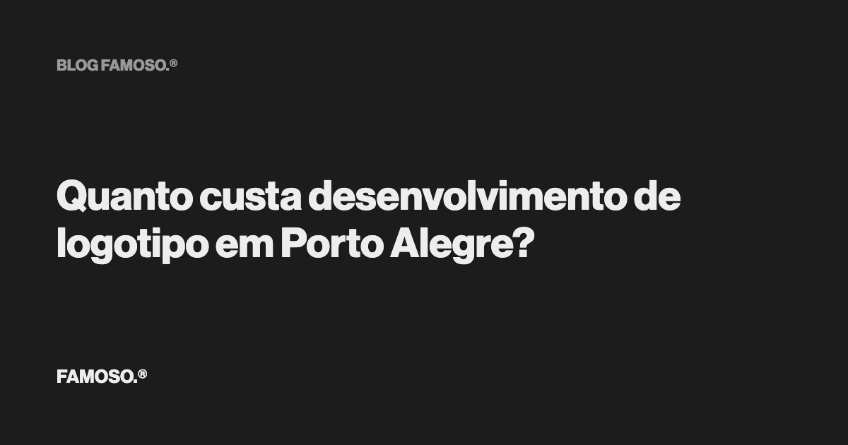 Quanto custa desenvolvimento de logotipo em Porto Alegre?, ilustração sobre preço de logotipo